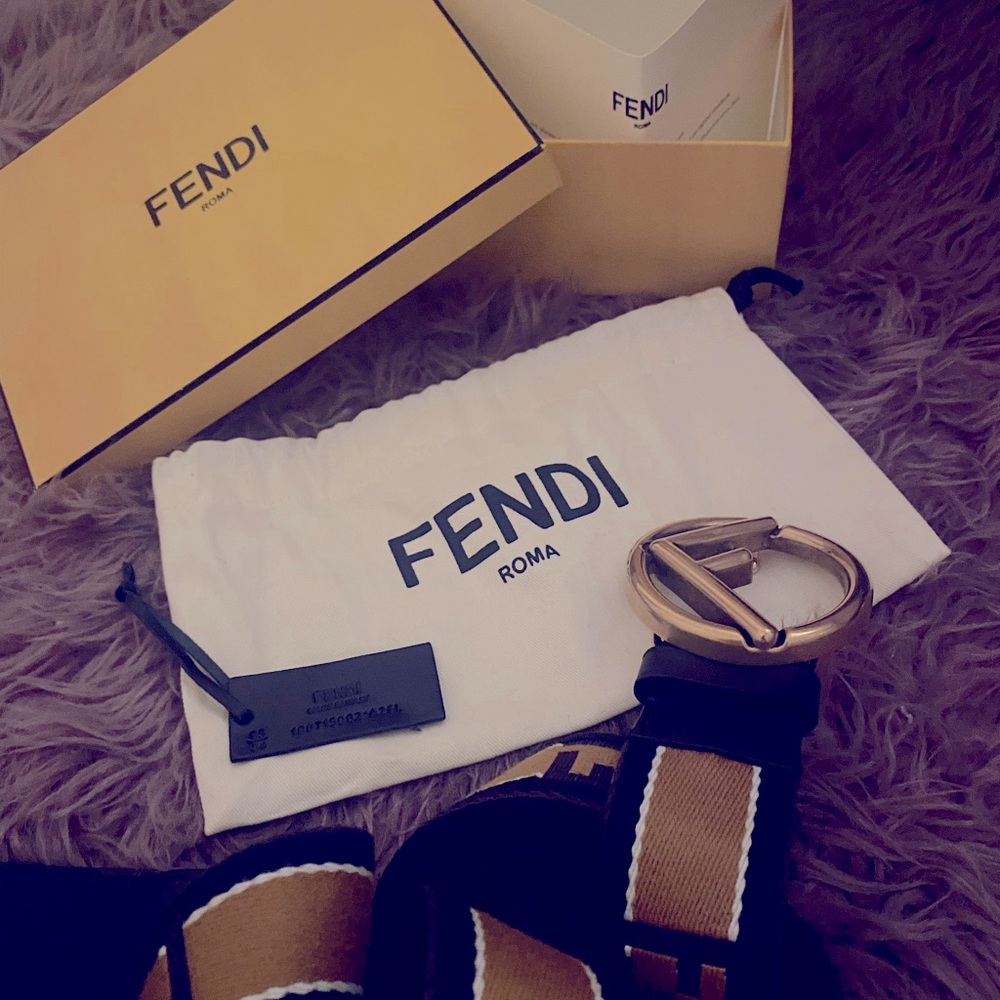 Sold ❌ Fendi Belt with Brass Buckle